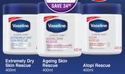 Vaseline Extremely Dry Skin Rescue-400ml, Ageging Skin Rescue-400ml, Atopi Rescue 400ml-Each