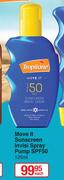 Tropitone Move It Sunscreen Invisi Spray Pump SPF50-125ml Each