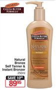 Palmer's Natural Bronze Self Tanner & Instant Bronzer-250ml