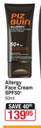 Plz Buin Allergy Face Cream SPF50+-50ml