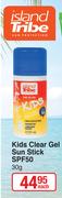 Island Tribe Kids Clear Gel Sun Stick SPF50-30g Each