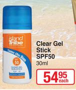 Island Tribe Clear Gel Stick SPF50-30ml Each