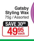 Gatsby Styling Wax 75g Assorted-Each
