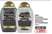 OGX Purifying Charcoal Detox Shampoo Or Conditioner-385ml Each