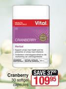 Vital Cranberry-30 Softgel Capsules