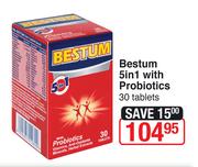 Bestum 5In1 With Probiotics-30 Tablets