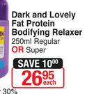 Dark And Lovely Fat Protein Bodifying Relaxer Regular Or Super-Each