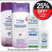 Nu Hair Treatments Placenta With Conditioning Agents & Biotin 150ml-Each