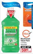 Dentalmate Mouthwash Value Pack Assorted-1.5Ltr Per Pack