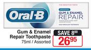 Oral-B Gum & Enamel Repair Toothpaste Assorted-75ml