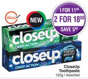 Close Up Toothpaste Assorted-125g