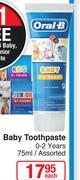 Oral-B Baby Toothpaste 0-2 Years Assorted-75ml Each