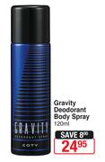 Coty Gravity Deodorant Body Spray-120ml