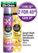 Good Stuff Perfumed Deodorant Spray Assorted 90ml-For 2