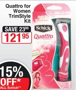 Schick Quattro For Women Trimstyle Kit