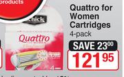 Schick Quattro For Women Cartridges 4 Pack