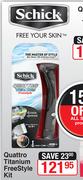 Schick Quattro Titanium FreeStyle Kit