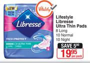 Lifestyle Libresse Ultra Thin Pads 8 Long 10 Normal 10 Night-Per Pack