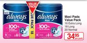 Always Maxi Pads Value Pack-Per Pack