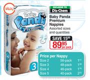 Baby Panda Premium Nappies Assorted Sizes & Quantities-Per Pack