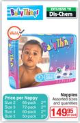 Baby Things Nappies Assorted Sizes & Quantities-Per Pack