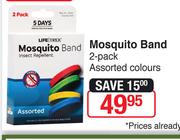 Life Trek Mosquito Band 2 Pack Assorted Colours