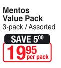Mentos Value Pack 3 Pack Assortd-Per Pack
