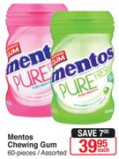 Mentos Chewing Gum 60-Pieces Assorted-Each
