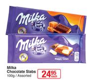 Milka Chocolate Slabs 100g Assorted-Each