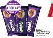 Cadbury Dairy Milk Bubbly Chocolate Slabs 87g Assorted-Each