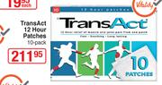 TransAct 12 Hour Patches 10 Pack
