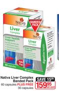 Nativa Liver Complex Banded Pack 60 Capsules Plus Free 30 Capsules-Per Pack