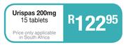 Urispas 200 mg 15 Tablets