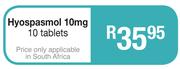 Hyospasmol 10 mg 10 Tablets