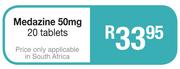 Medazine 50 mg 20 Tablets