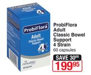 ProbiFlora Adult Classic Bowel Support 4 Strain 60 Capsules