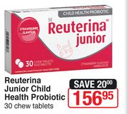 Reuterina Junior Child Health Probiotic 30 Chew Tablets