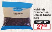 Nutrinuts Cranberries Choice Grade-200g