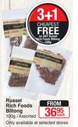 Russel Rich Foods Biltong-100g Each