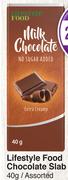 Lifestyle Food Chocolate Slab-40g Each