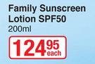 Everysun Family Sunscreen Lotion SPF50-200ml Each