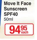 Tropitone Move It Sunscreen SPF40-50ml Each