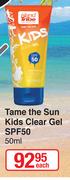 Island Tribe Tame The Sun Kids Clear Gel SPF50-50ml Each