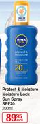 Nivea Sun Protect & Moisture Moisture Lock Sun Spray SPF20-200ml Each