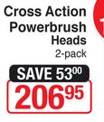 Oral-B Cross Action Powerbrush Heads 2 Pack