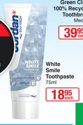 Jordan White Smile Toothpaste-75ml Each