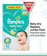 Pampers Baby Dry Nappies Jumbo Pack-Per Pack