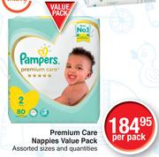 Pampers Premium Care Nappies Value Pack-Per Pack