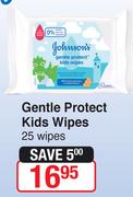 Johnson's Gentle Protect Kids Wipes 25 Wipes