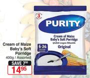 Purity Cream Of Maize Baby's Soft Porridge-400g Each